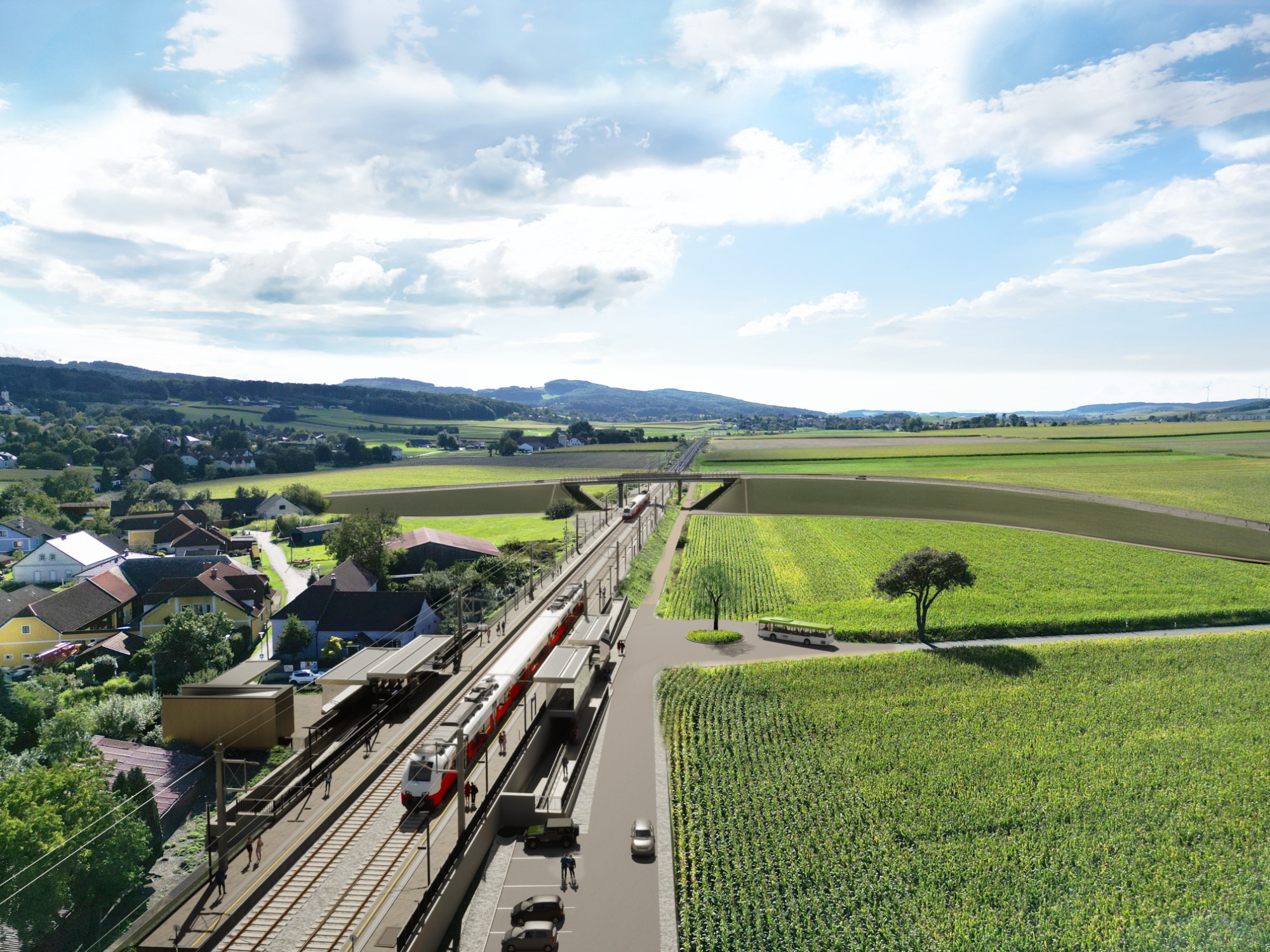 Ollersbach — Visualisierung des fertigen Ausbaus