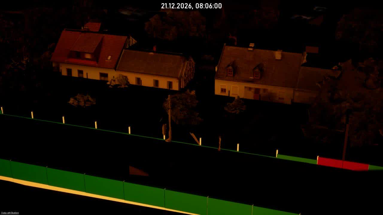 Sonnenstudie Schleife Ebenfurth – Schattenverlauf im Tagesverlauf